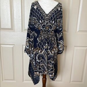 Camilla Caftan Navy and Gold Women's Dress